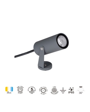 LOGAN * FOCO LED IP65 6W 3000K GRIS